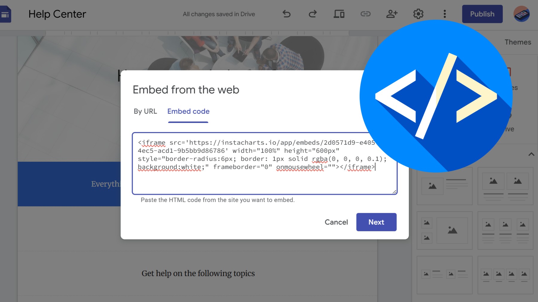 How to embed an interactive chart into your website